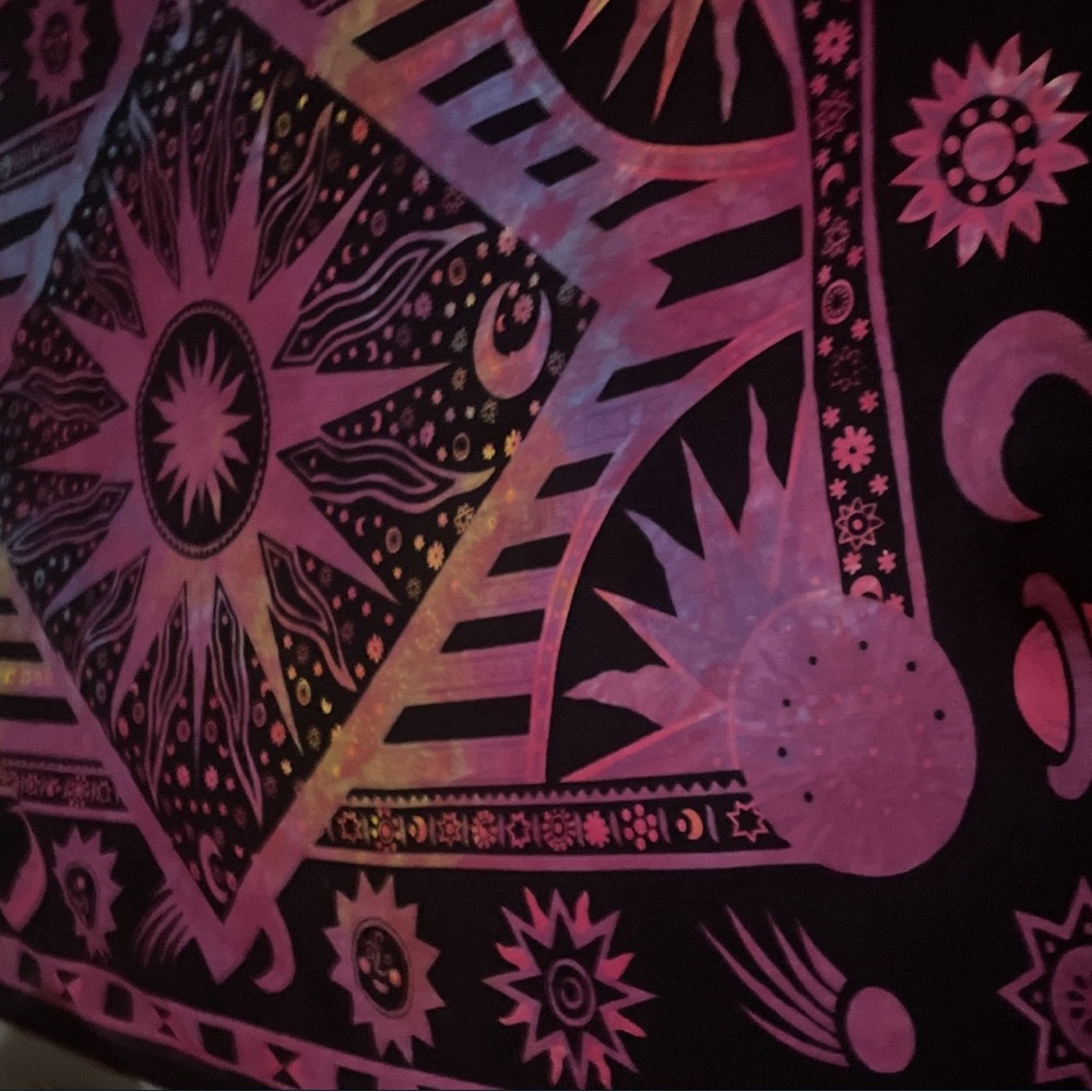 Pink and Black(multi colored)Celestial Tapestry